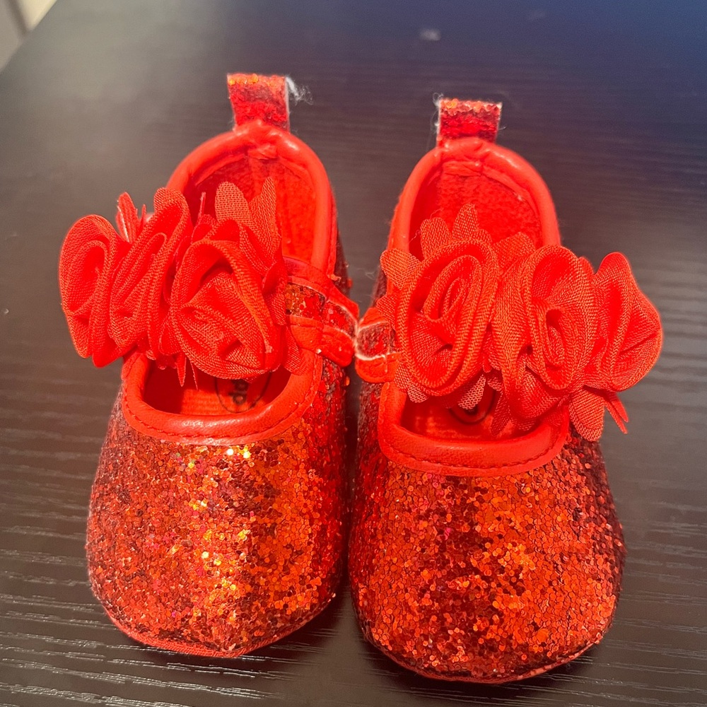 Glitter Red flats
